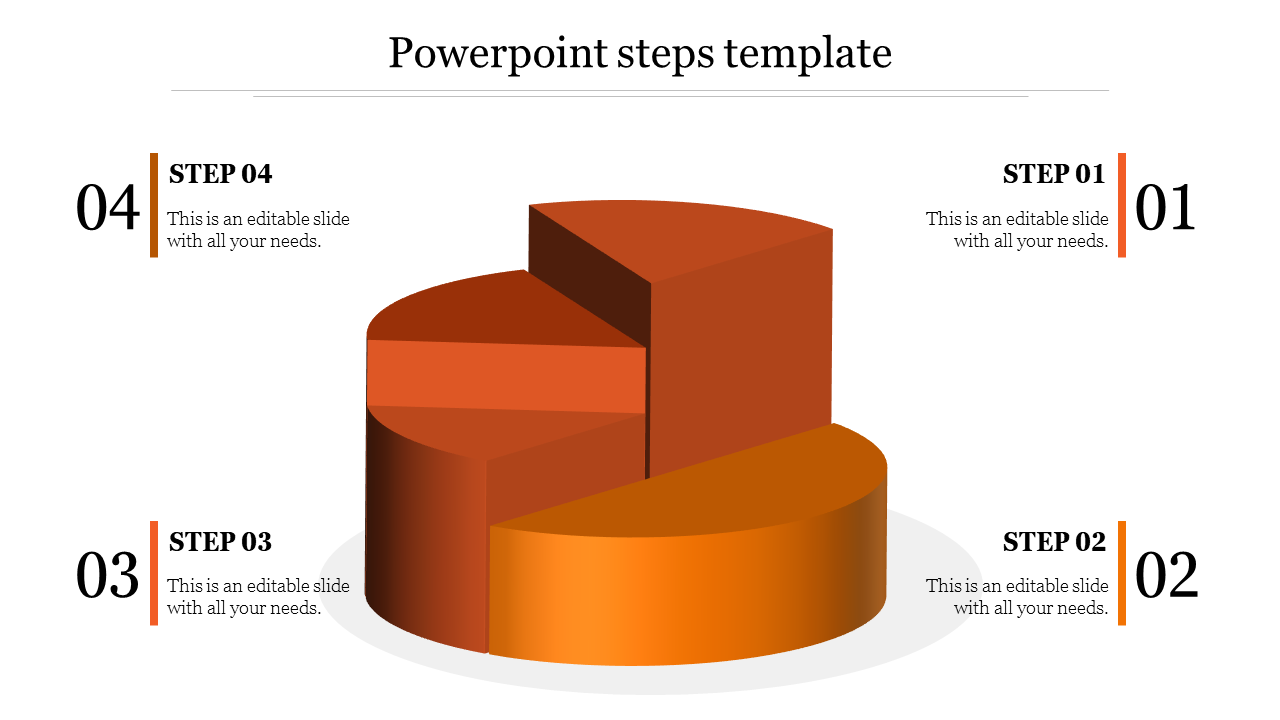 powerpoint steps template-Orange
